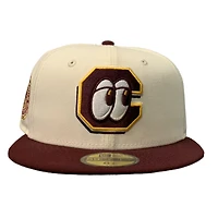 Chattanooga Lookouts Chrome and Maroon Southern League Patch Gray UV New Era 59FIFTY Fitted Hat