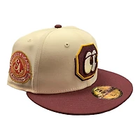 Chattanooga Lookouts Chrome and Maroon Southern League Patch Gray UV New Era 59FIFTY Fitted Hat