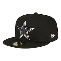 Dallas Cowboys Black and White Super Bowl XXVII NFL New Era 59FIFTY Fitted Hat