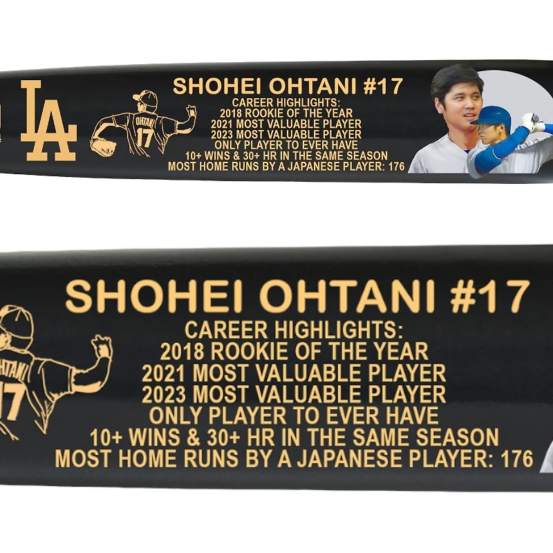 Shohei Ohtani Big Time Bats Career Highlights LAD Black Maple Bat