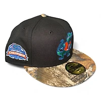 Florida Gators Black and Realtree Camo 2006 National Champs Patch Gray UV NCAA New Era 59FIFTY Fitted Hat