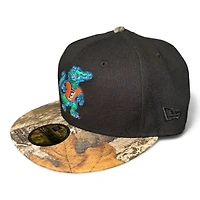 Florida Gators Black and Realtree Camo 2006 National Champs Patch Gray UV NCAA New Era 59FIFTY Fitted Hat