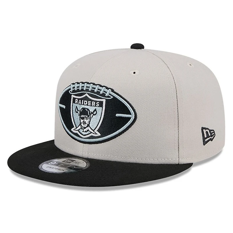 Las Vegas Raiders 2024 Sideline Historic Stone Gray New Era 9FIFTY Snapback Hat