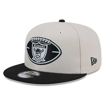 Las Vegas Raiders 2024 Sideline Historic Stone Gray New Era 9FIFTY Snapback Hat