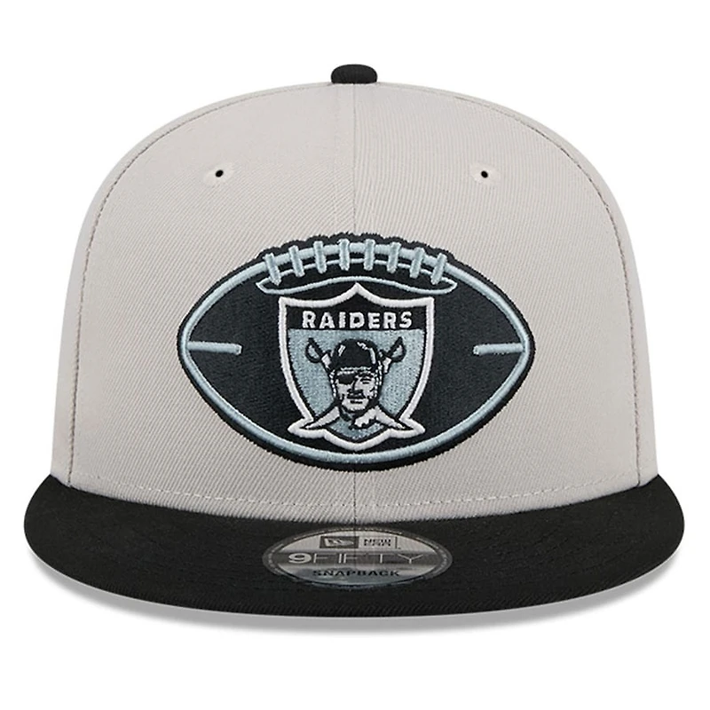 Las Vegas Raiders 2024 Sideline Historic Stone Gray New Era 9FIFTY Snapback Hat