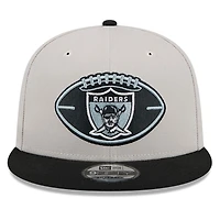 Las Vegas Raiders 2024 Sideline Historic Stone Gray New Era 9FIFTY Snapback Hat