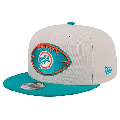 Miami Dolphins 2024 Sideline Historic Stone Gray New Era 9FIFTY Snapback Hat