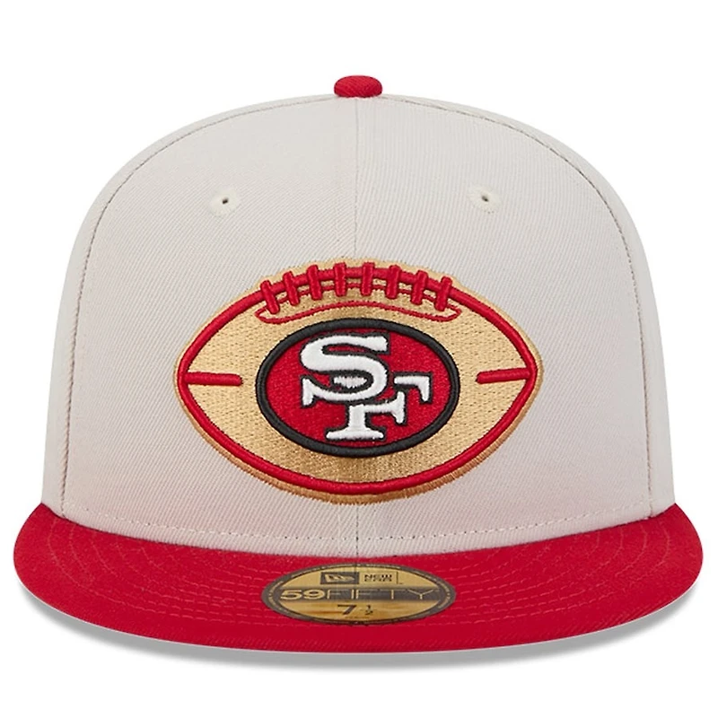San Francisco 49ers 2024 Sideline Historic Stone Gray New Era 59FIFTY Fitted Hat