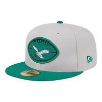 Philadelphia Eagles 2024 Sideline Historic Stone Gray New Era 59FIFTY Fitted Hat