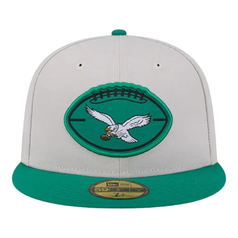 Philadelphia Eagles 2024 Sideline Historic Stone Gray New Era 59FIFTY Fitted Hat