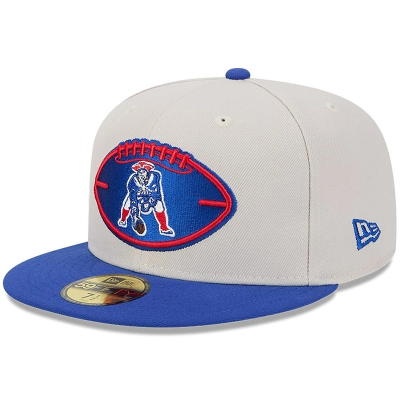 New England Patriots 2024 Sideline Historic Stone Gray Era 59FIFTY Fitted Hat