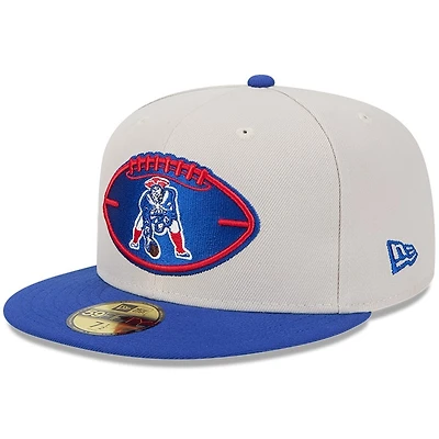 New England Patriots 2024 Sideline Historic Stone Gray Era 59FIFTY Fitted Hat