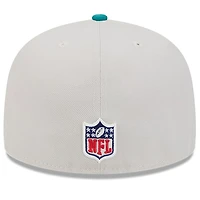 Miami Dolphins 2024 Sideline Historic Stone Gray New Era 59FIFTY Fitted Hat