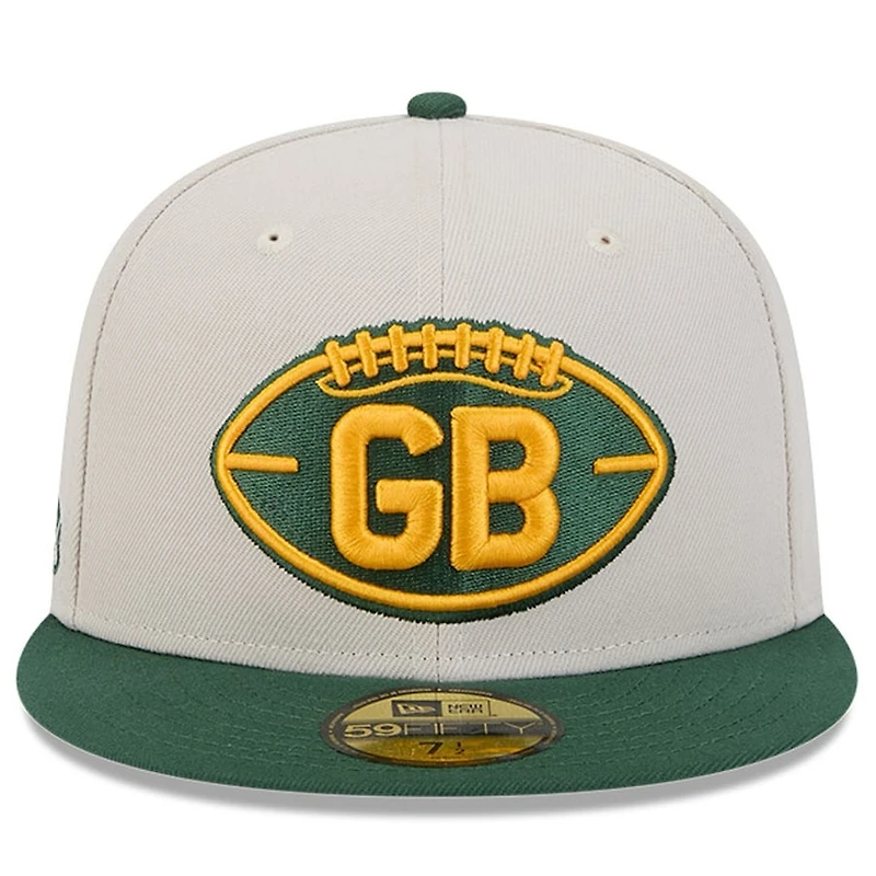 Green Bay Packers 2024 Sideline Historic Stone Gray New Era 59FIFTY Fitted Hat