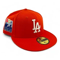 Los Angeles Dodgers Orange "Icy Pack" 60th Anniversary Patch Icy Blue UV New Era 59FIFTY Fitted Hat