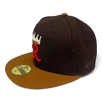 Kansas City Royals Brown Two Tone 50th Anniversary Patch Light UV New Era 59FIFTY Fitted Hat