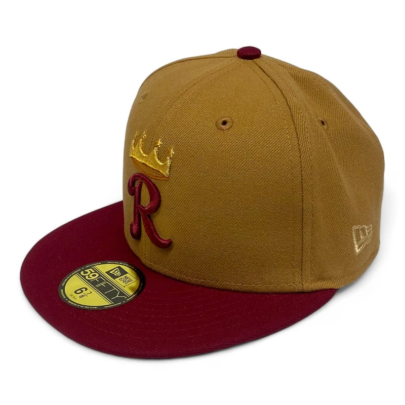 Kansas City Royals Brown and Maroon 2012 ASG Patch Green UV New Era 59FIFTY Fitted Hat