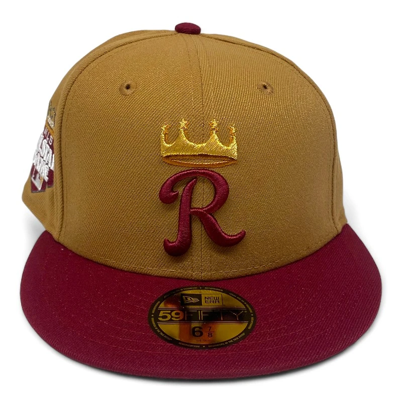 Kansas City Royals Brown and Maroon 2012 ASG Patch Green UV New Era 59FIFTY Fitted Hat