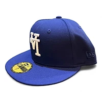 Los Angeles Dodgers Royal Blue Upside Down LA Shooting Ball Patch Gray UV New Era 59FIFTY Fitted Hat