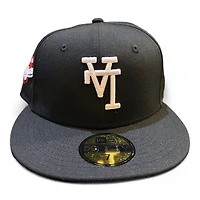 Los Angeles Dodgers Black Upside Down LA Shooting Ball Patch Gray UV New Era 59FIFTY Fitted Hat