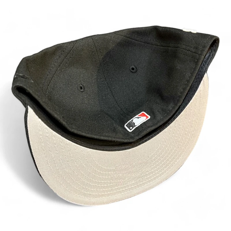 Los Angeles Dodgers Black Upside Down LA Shooting Ball Patch Gray UV New Era 59FIFTY Fitted Hat