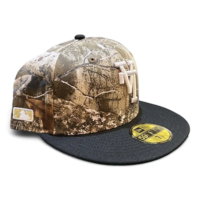Los Angeles Dodgers Realtree and Black Upside Down LA Side Batty Green UV New Era 59FIFTY Fitted Hat