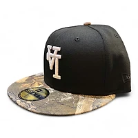 Los Angeles Dodgers Black and Realtree Upside Down LA Side Batty Gray UV New Era 59FIFTY Fitted Hat