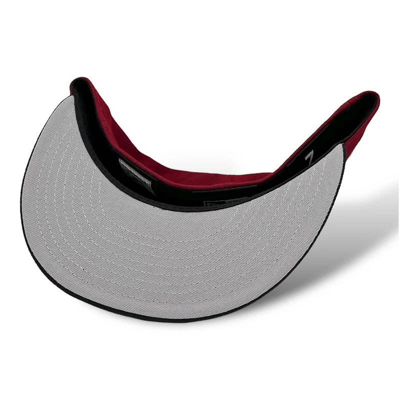 Detroit Tigers Red and Black Tiger Stadium Patch Gray UV New Era 59FIFTY Fitted Hat