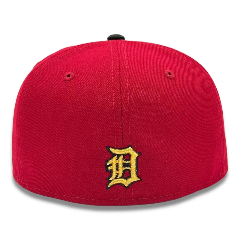 Detroit Tigers Red and Black Tiger Stadium Patch Gray UV New Era 59FIFTY Fitted Hat