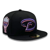 Arizona Diamondbacks Black Pink and Purple 1998 Inaugural Patch UV New Era 59FIFTY Fitted Hat