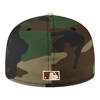Los Angeles Dodgers Woodland Camo and Tan 60th Anniversary Patch Gray UV 59FIFTY Fitted Hat