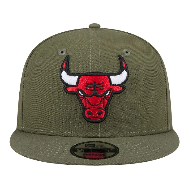 Chicago Bulls Olive Green Basic NBA New Era 9FIFTY Snapback Hat