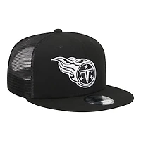 Tennessee Titans Black and White Trucker Mesh Back New Era 9FIFTY Snapback Hat
