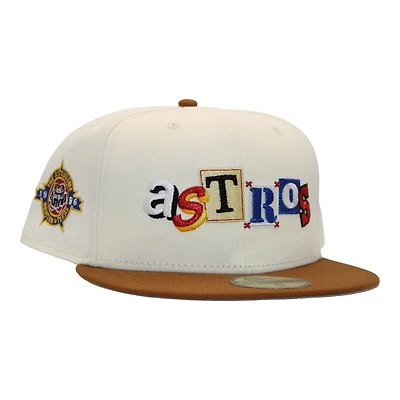 Houston Astros Cream and Peanut "FHM FittedHat Pack" 1986 Astrodome Patch Gray UV New Era 59Fifty Fitted Hat