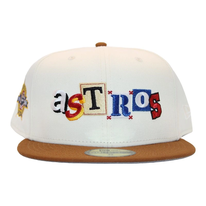 Houston Astros Cream and Peanut "FHM FittedHat Pack" 1986 Astrodome Patch Gray UV New Era 59Fifty Fitted Hat