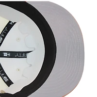 Miami Marlins Cream and Burnt Orange "FHN FittedHat Pack" 10th Anniversary Patch Gray UV New Era 59Fifty Fitted Hat