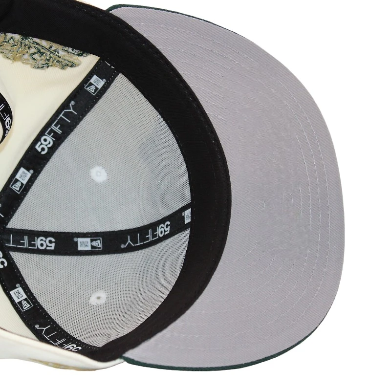 Oakland Athletics Cream and Green "FHN DPM FittedHat Pack" 1989 Battle of The Bay Patch Gray UV New Era 59Fifty Fitted Hat