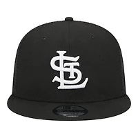St. Louis Cardinals Black and White Trucker Mesh Back New Era 9FIFTY Snapback Hat