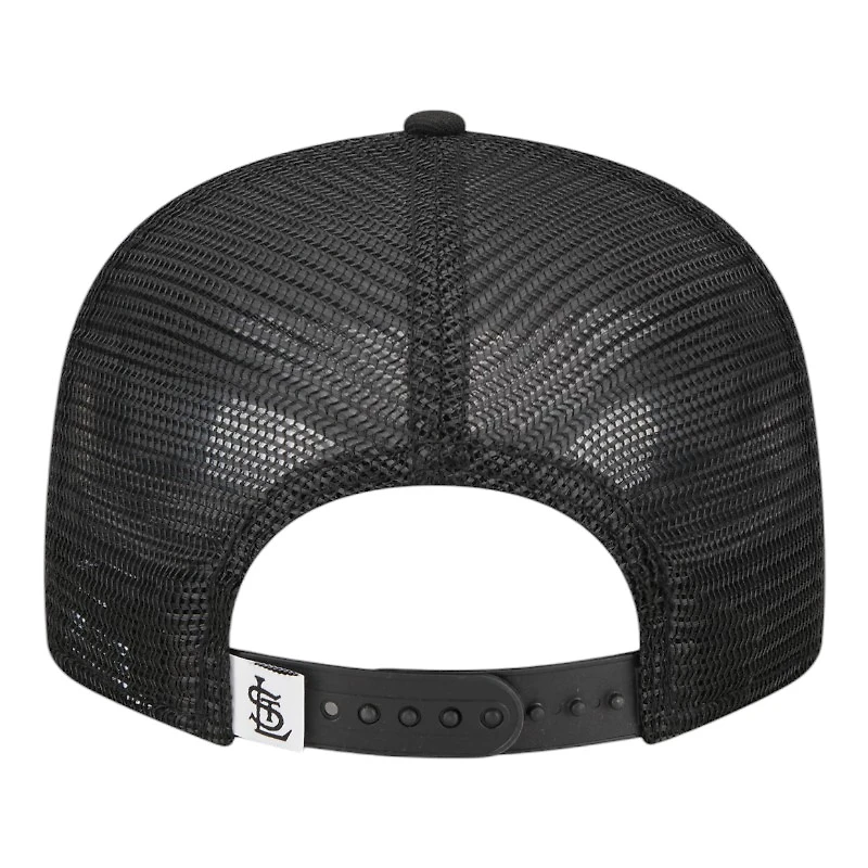 St. Louis Cardinals Black and White Trucker Mesh Back New Era 9FIFTY Snapback Hat