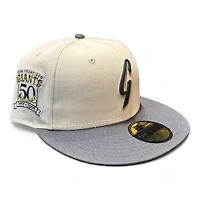 San Francisco Giants Chrome and Graphite 50th Anniversary Patch (Glow the Dark) Gray UV New Era 59FIFTY Fitted Hat