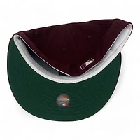 Atlanta Braves Dark Maroon and Brown 2017 Inaugural Season Patch Green UV New Era 59FIFTY Fitted Hat