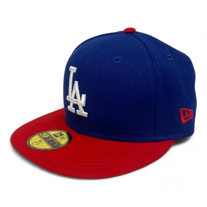 Los Angeles Dodgers Royal Blue and Red 60th Anniversary Patch Gray UV New Era 59FIFTY Fitted Hat