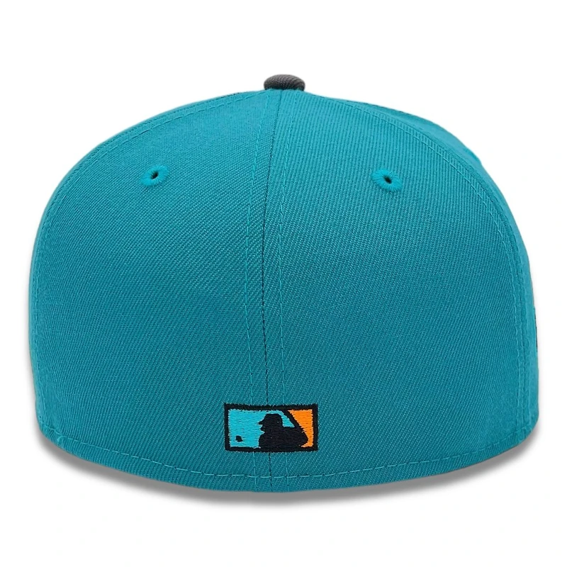 Philadelphia Phillies Teal and Black Team Logo Patch Gray UV New Era 59FIFTY Fitted Hat