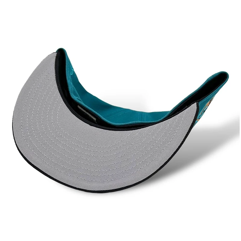 Philadelphia Phillies Teal and Black Team Logo Patch Gray UV New Era 59FIFTY Fitted Hat