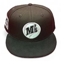 Seattle Mariners Walnut Brown with Black Corduroy 40th Anniversary Patch Pink UV New Era 59FIFTY Fitted Hat