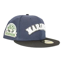 Seattle Mariners Navy and Black "Caps & Curveballs Pack" 30th Anniversary Patch Gray UV New Era 59Fifty Fitted Hat