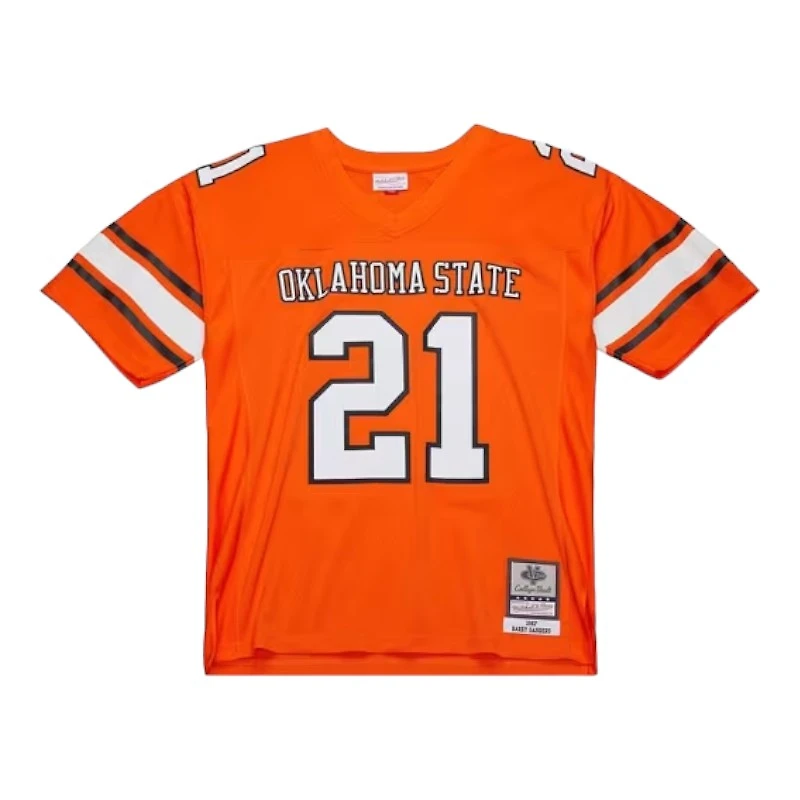 Oklahoma State Cowboys Barry Sanders 1987 Mitchell & Ness Orange Legacy Jersey
