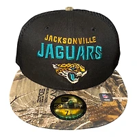 Jacksonville Jaguars Black and Realtree Trucker Gray UV NFL New Era 59FIFTY Fitted Hat