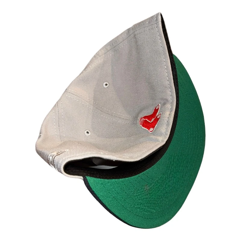 Boston Red Sox Gray and Navy Two Tone 2013 Fall Classic Patch Green UV New Era 59FIFTY Fitted Hat