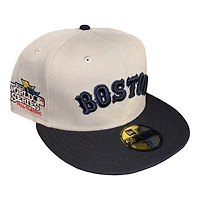 Boston Red Sox Gray and Navy Two Tone 2013 Fall Classic Patch Green UV New Era 59FIFTY Fitted Hat